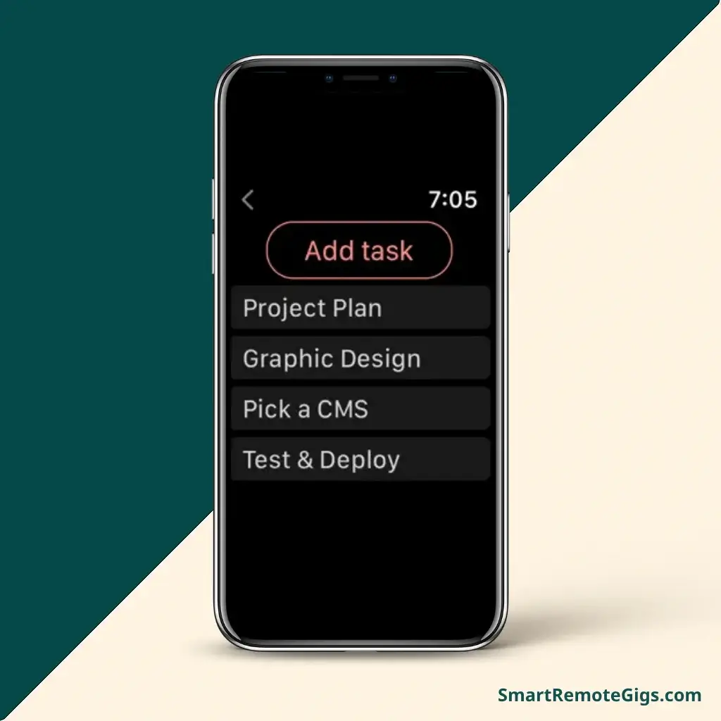 A screenshot of the Be Focused app's minimalist timer interface, displayed within a professional smartphone mockup.