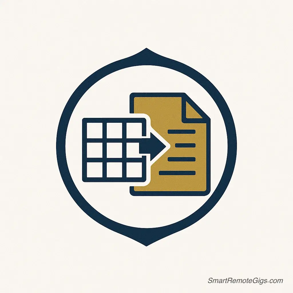 A custom logo representing the Microsoft Office Specialist (MOS) certification for remote jobs.