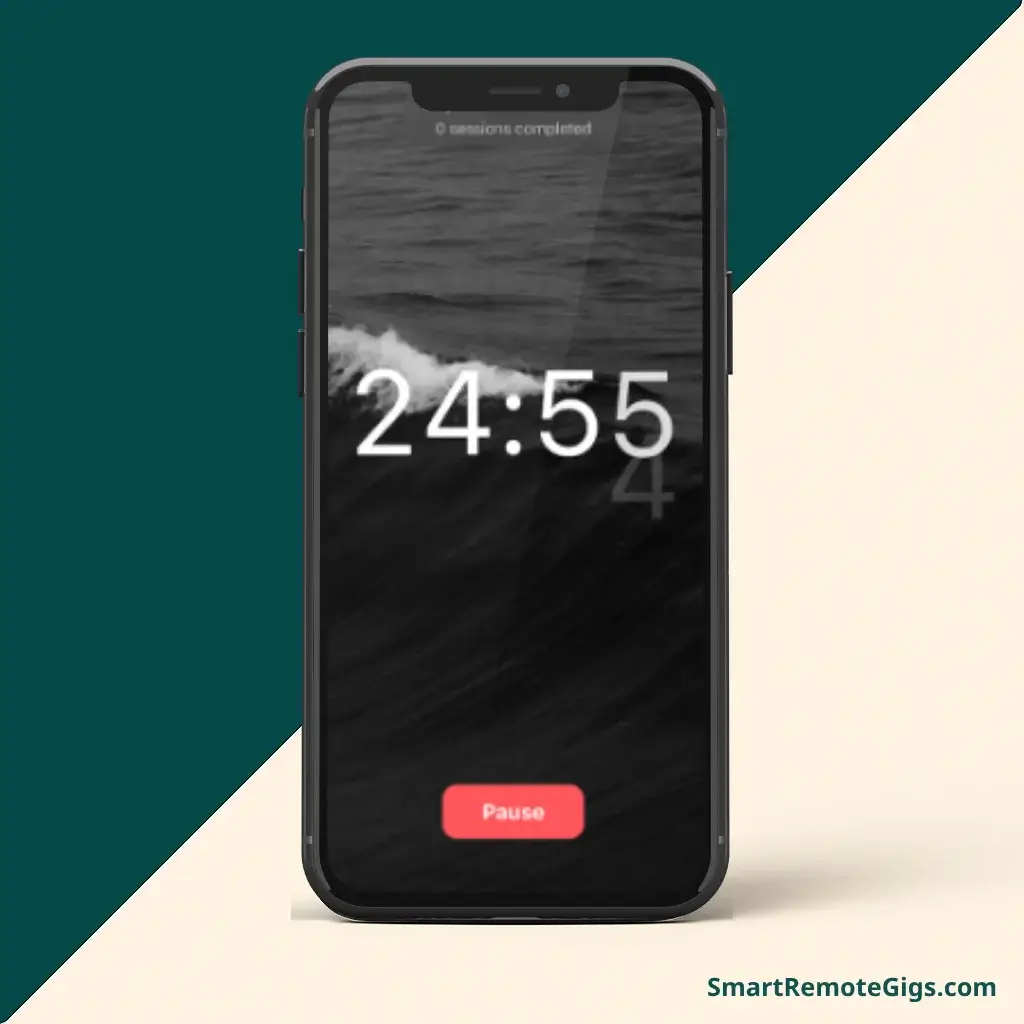 A screenshot of the PomoDone app interface, highlighting its task management integrations, displayed within a professional smartphone mockup.