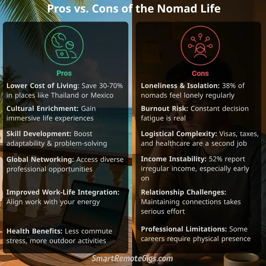 pros vs cons of the nomad life