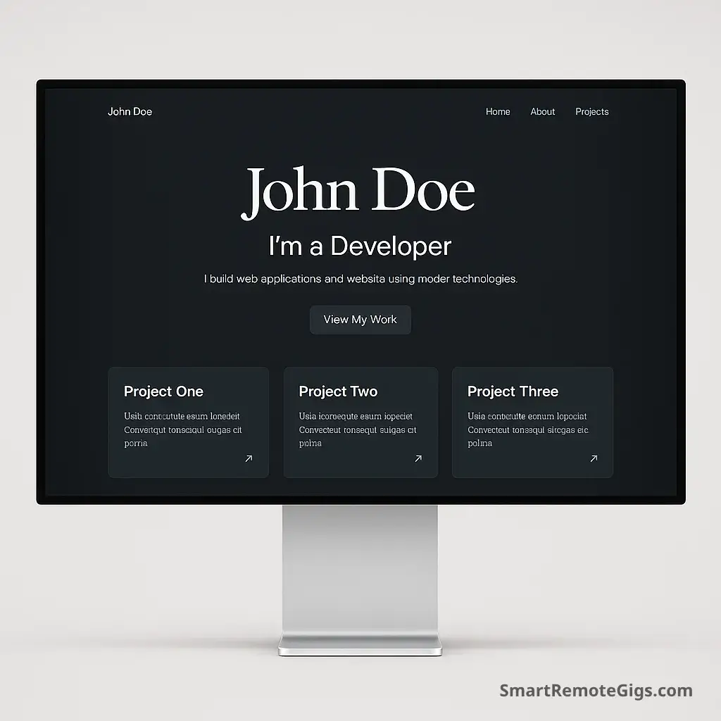 the final portfolio website