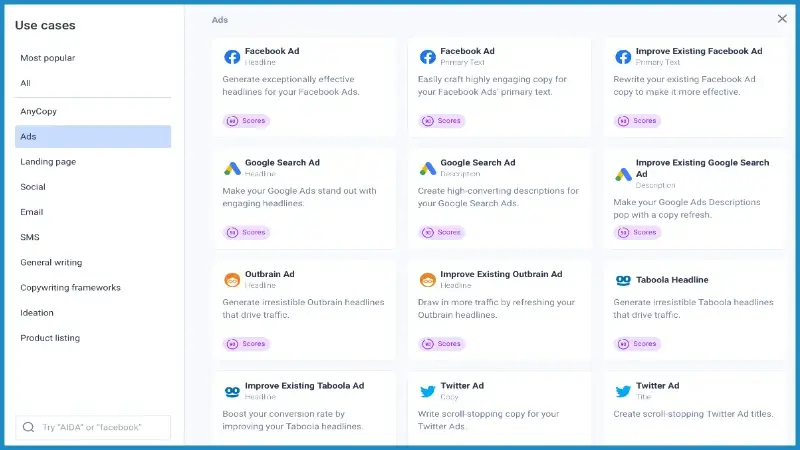Anyword - Best for Marketing Performance
