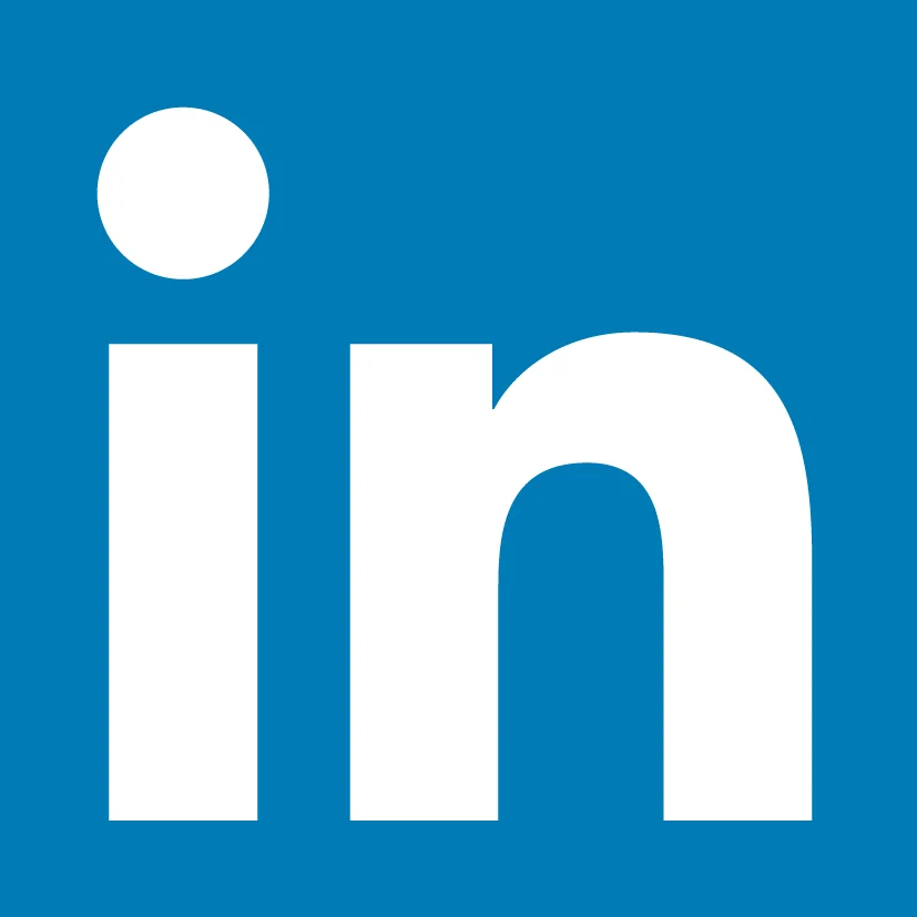 The official logo for LinkedIn, a portfolio platform for developers.