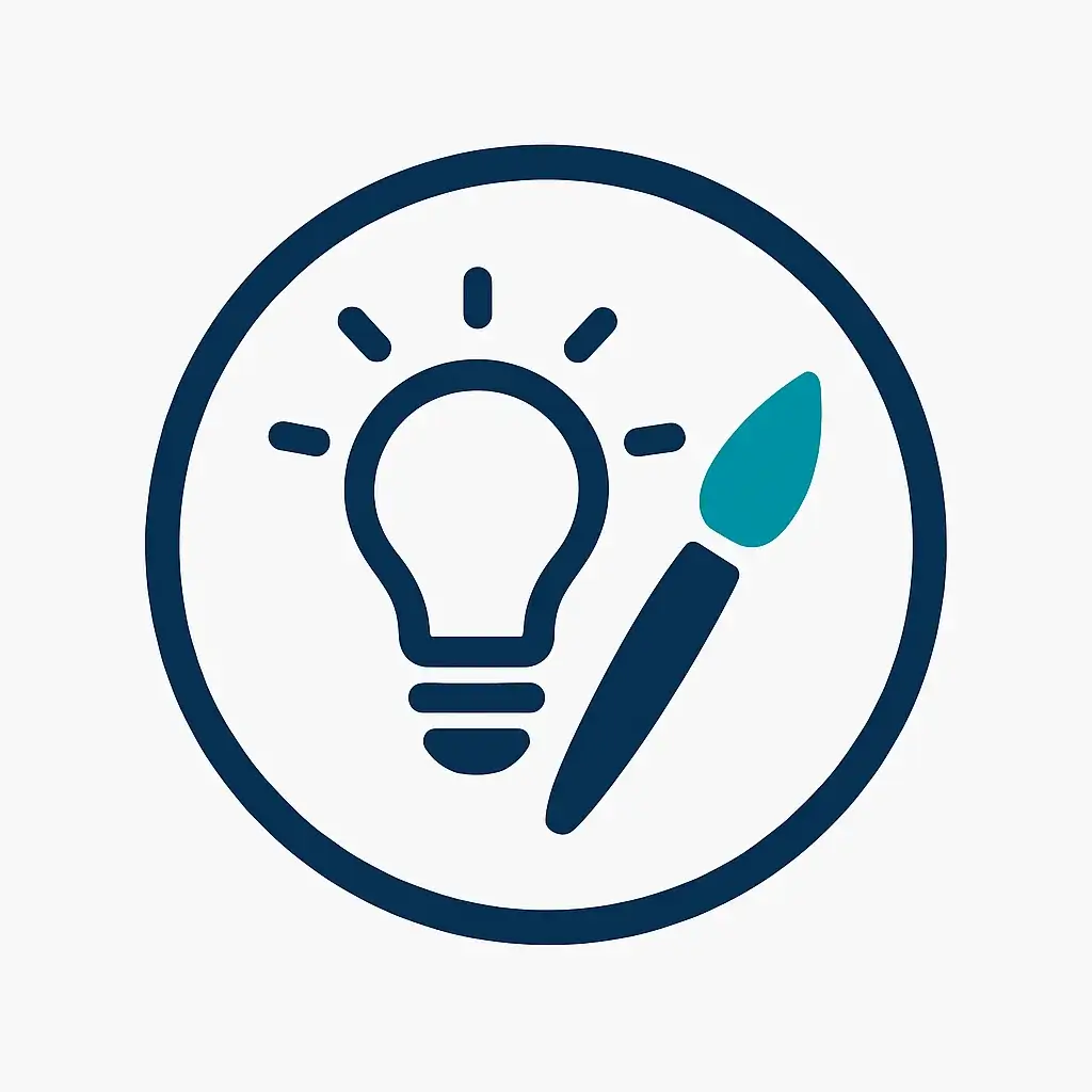 An icon representing creative and marketing remote jobs.