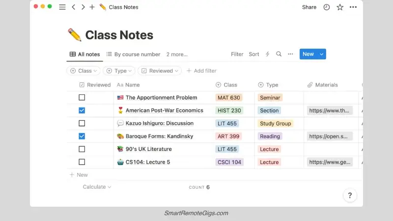 A screenshot of a custom GTD dashboard built in Notion, showcasing linked databases for projects, tasks, and areas of focus.