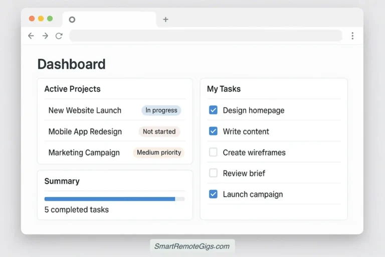A guide to building a Notion project management dashboard, showing the finished, polished dashboard with project and task tracking.