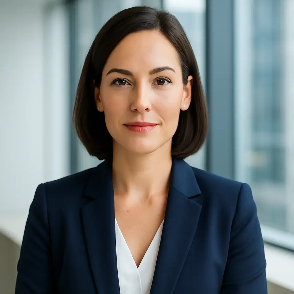 Master Prompt test result from bluewillow Ai showing a stylized headshot of a business woman.