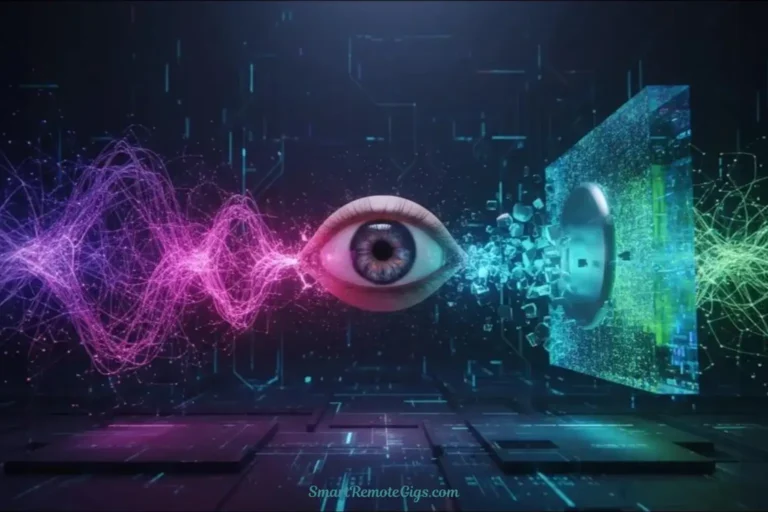 An abstract image comparing Diffusion models and GANs, showing the two different technologies creating an AI-generated image.