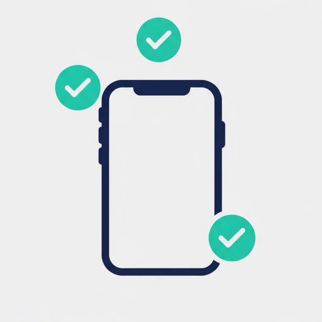 A minimalist icon of a smartphone with small checkmarks, representing micro-task jobs.