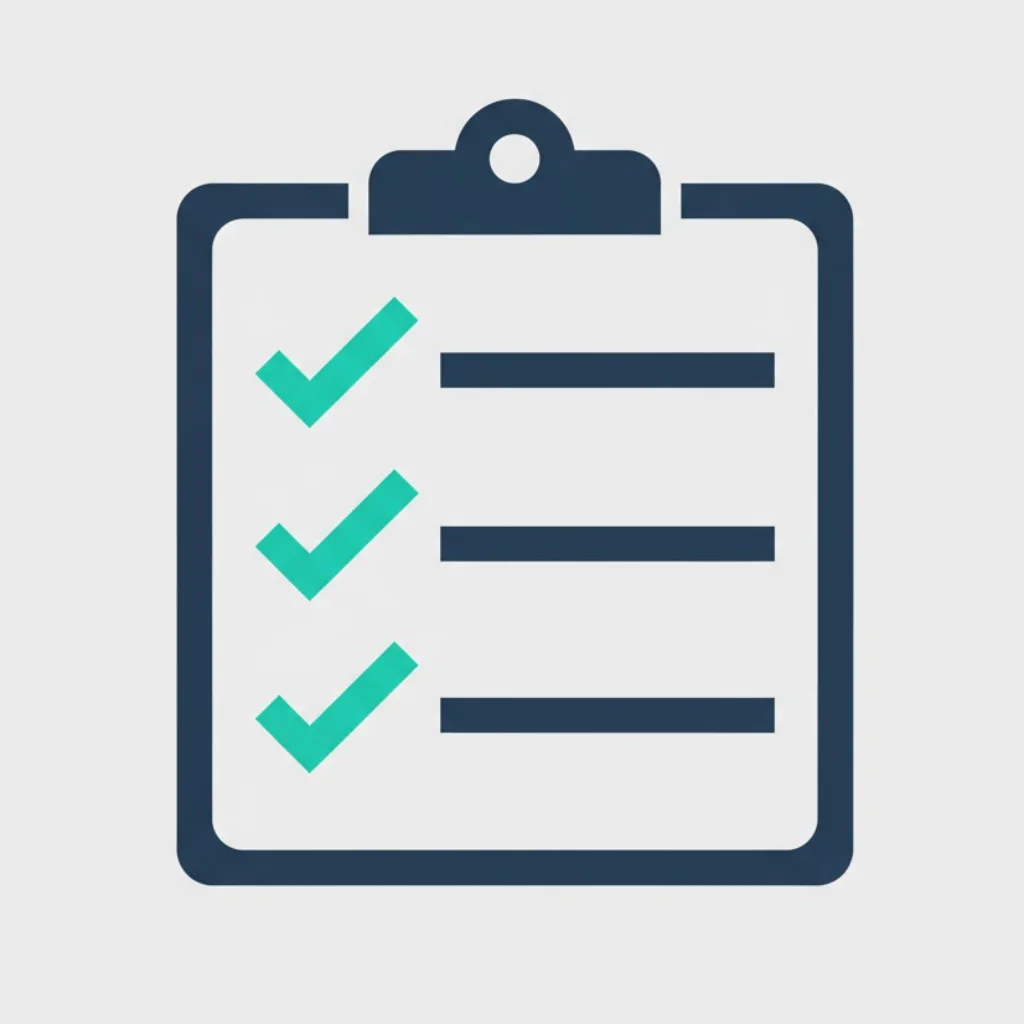 A minimalist icon of a clipboard with a checklist, representing online survey platforms.