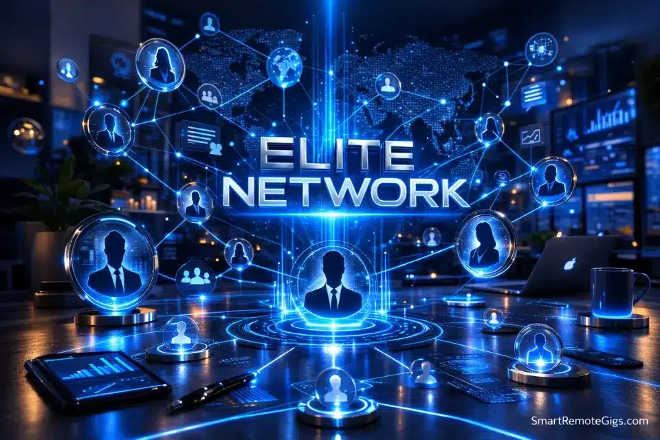 A 3D visualization of professional networking and social job search connectivity.