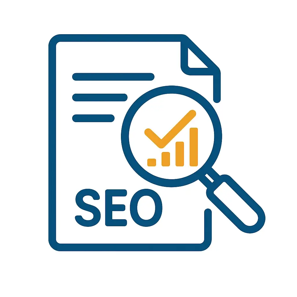 Step 4 of the AI writing workflow: An icon of a document being polished, representing SEO optimization and proofreading.