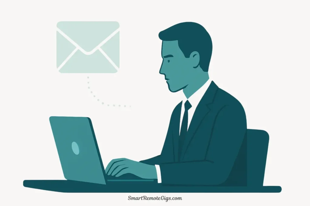 A vector illustration explaining attention residue, showing a person working on a new task while a transparent 'ghost' of the previous task hovers over their shoulder.