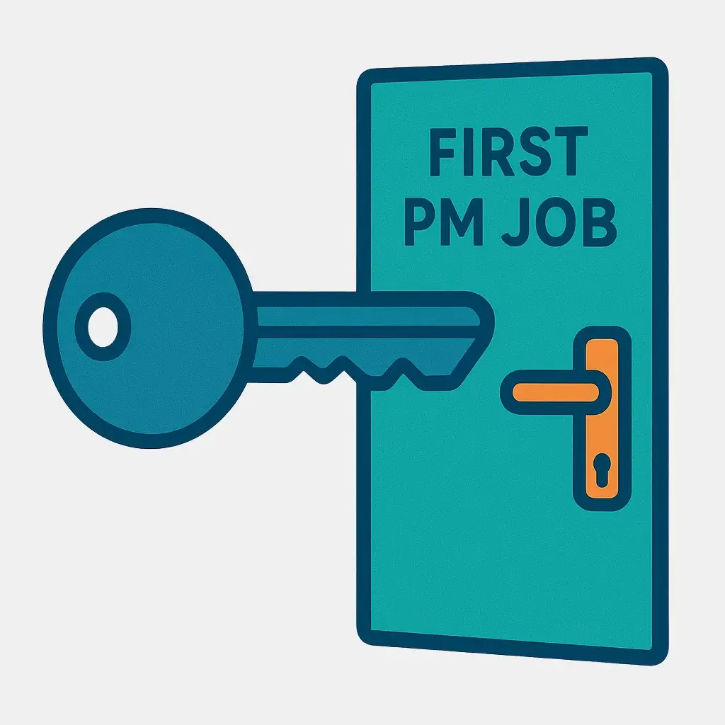 A key with 'CAPM' on it unlocks a door, symbolizing the Certified Associate in Project Management as the best certification for beginners.