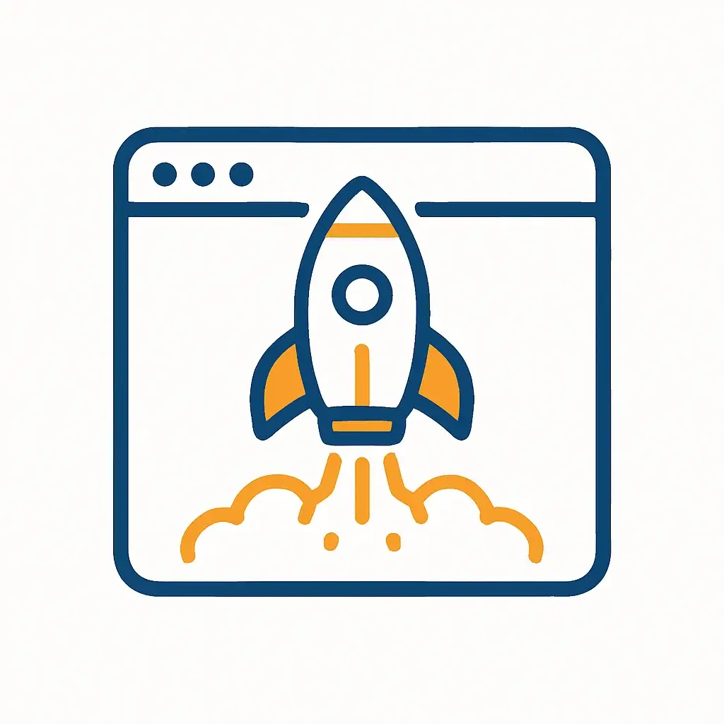 Step 1 for making AI art: An icon of a browser window, representing opening the AI art generator website.