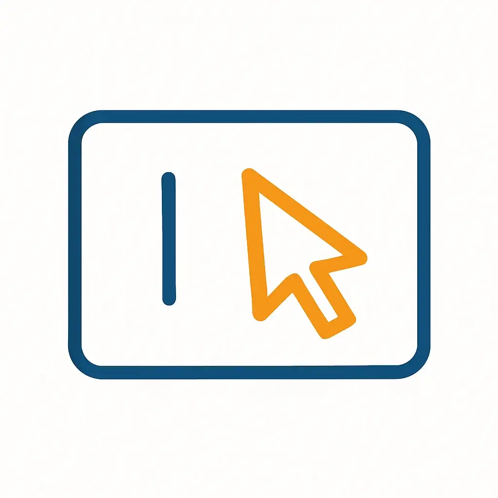 Step 2 for making AI art: An icon of a text box, representing finding the prompt field.