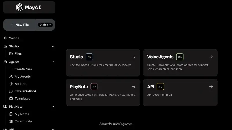 A screenshot of the Play.ht editor showcasing the multi-voice feature, with different speakers assigned to separate lines of dialogue.