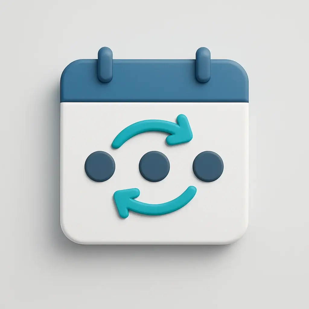 A 3D icon for the fifth step of cold emailing: executing a professional follow-up sequence to maximize replies.