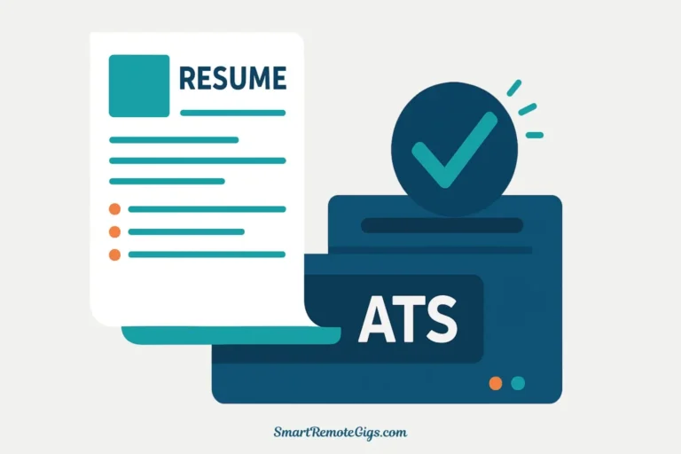 An ATS-optimized remote project manager resume successfully passes through a robot scanner, which gives it a green checkmark of approval.