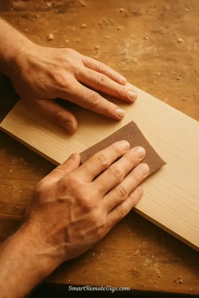 A person rediscovering high-quality leisure by engaging in a hands-on hobby, a key part of Step 3 of the digital declutter.