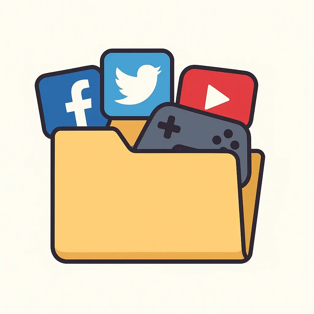 Create a 'Mindless Apps' Folder