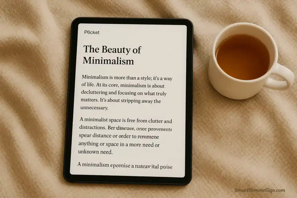 An article displayed in the Pocket app's clean reading view, an essential app for mindful, distraction-free reading.