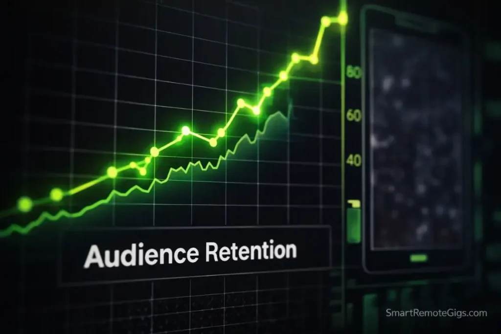 A digital dashboard showing a high retention rate graph, symbolizing the metric companies care about most.