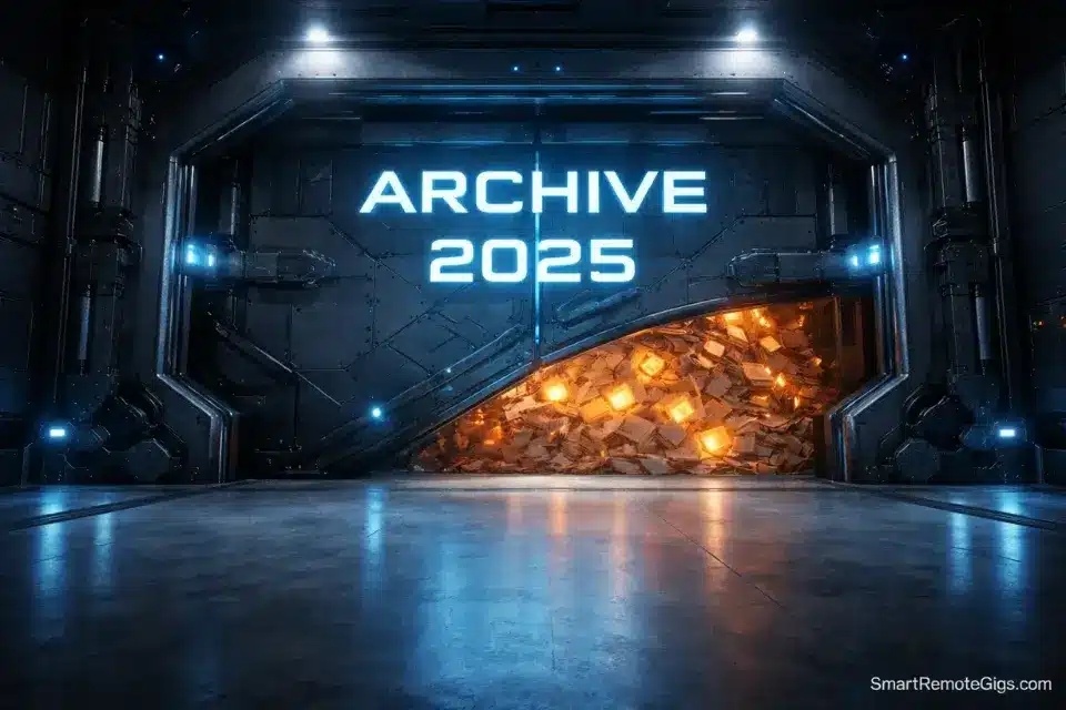 A massive digital vault door closing on old files, representing Note Bankruptcy.