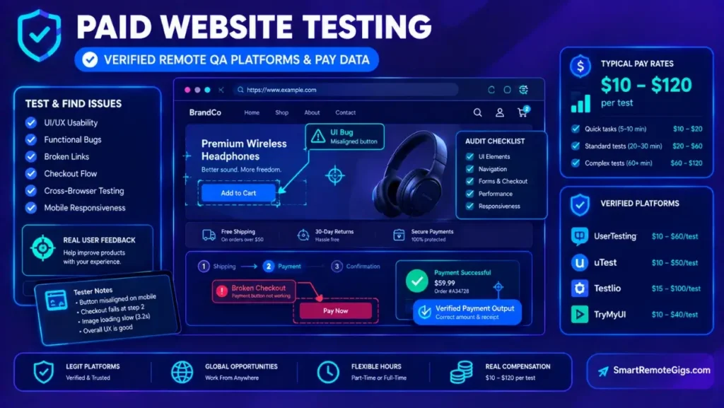 Get Paid to Test Websites (2026): Remote QA Jobs Reviewed