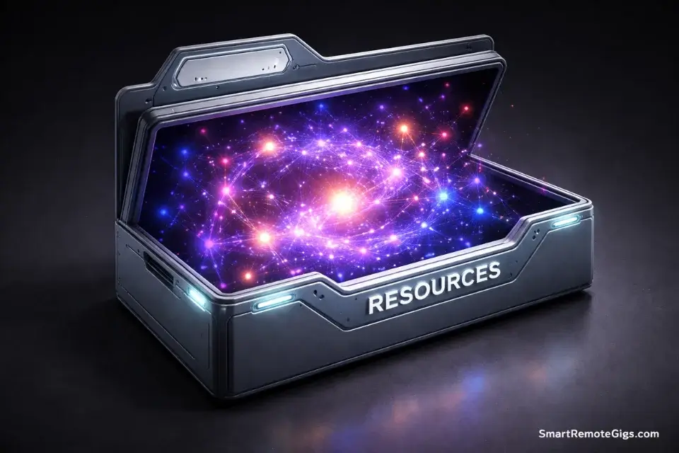 A visual representation of the hybrid method: a Zettelkasten network contained inside a PARA Resources folder.