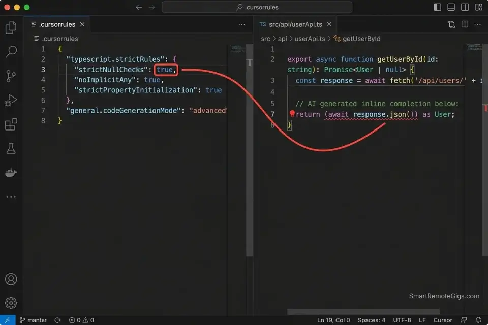 Configuring strict linting rules inside Cursor and GitHub Copilot to intercept AI-generated syntax errors before CI/CD.