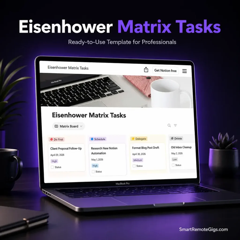 Eisenhower Matrix Template 2026