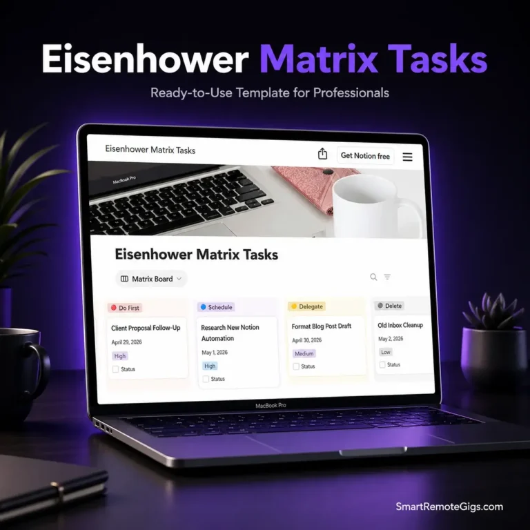 Eisenhower Matrix Template 2026