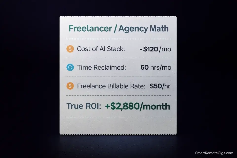 ROI calculation showing the financial savings and reclaimed billable hours of using paid AI social media software.