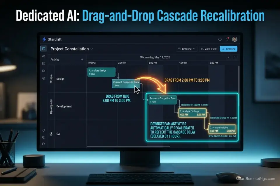 A screenshot demonstrating how dedicated AI trip planners handle timeline recalculations visually compared to text-based chatgpt travel planners.