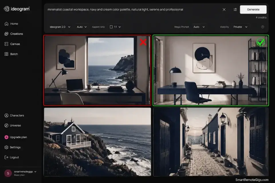 Screenshot showing an agency batch generation workflow for rapid pitch deck mockup curation.