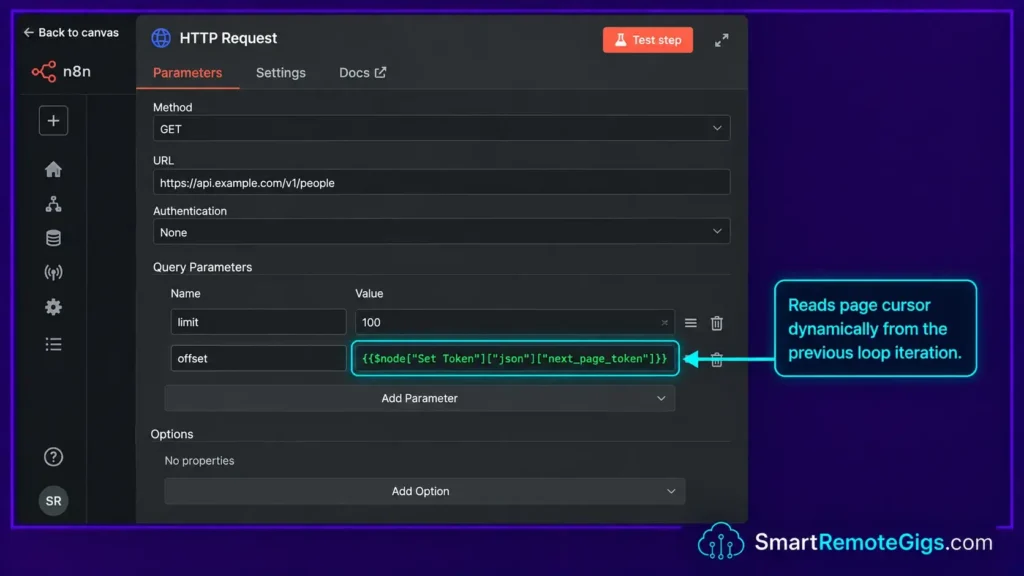 n8n OpenAI node parameters screenshot highlighting the strict Boolean query classification prompt configuration.