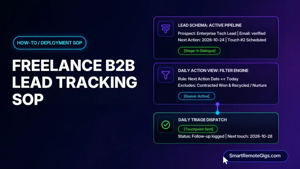 Freelance Lead Tracking: Simple B2B CRM Pipeline Setup