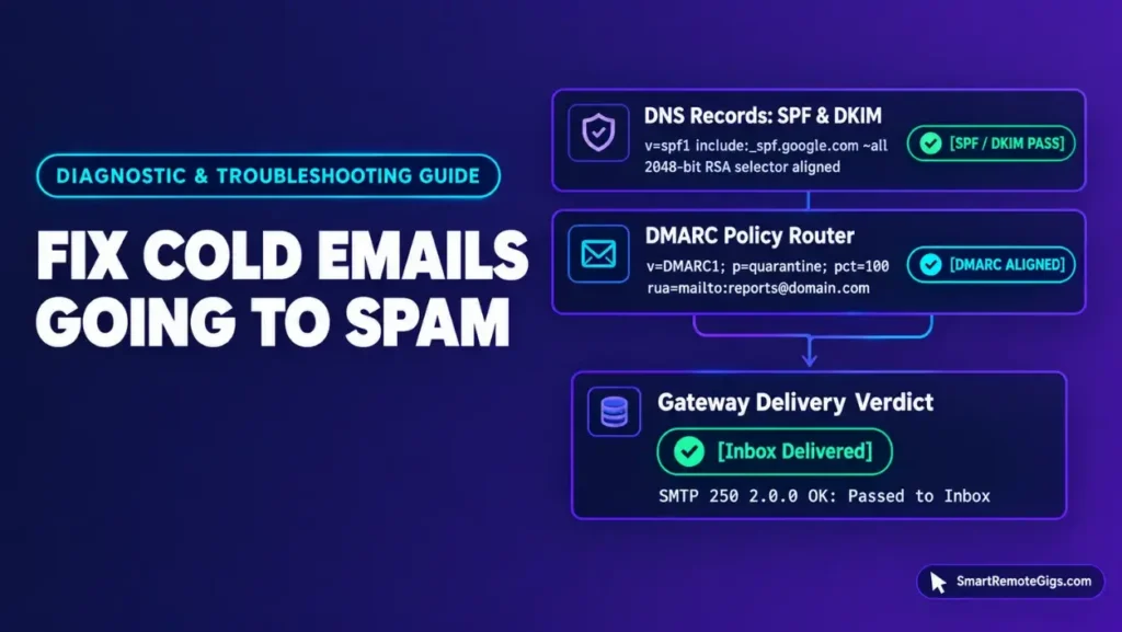 Why Cold Emails Go to Spam: The DNS, SPF, DKIM and DMARC Fix Checklist